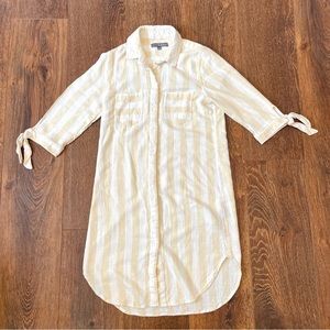 Sharagano Linen Stripe Beach Cover Up 6